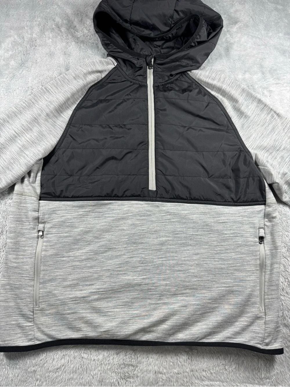 RLX Ralph Lauren Hybrid Wool Quarter Zip Hoodie Large